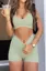 Light Green Halter Neck Sports Set