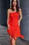 Orange Ruffled Tiered Mini Dress