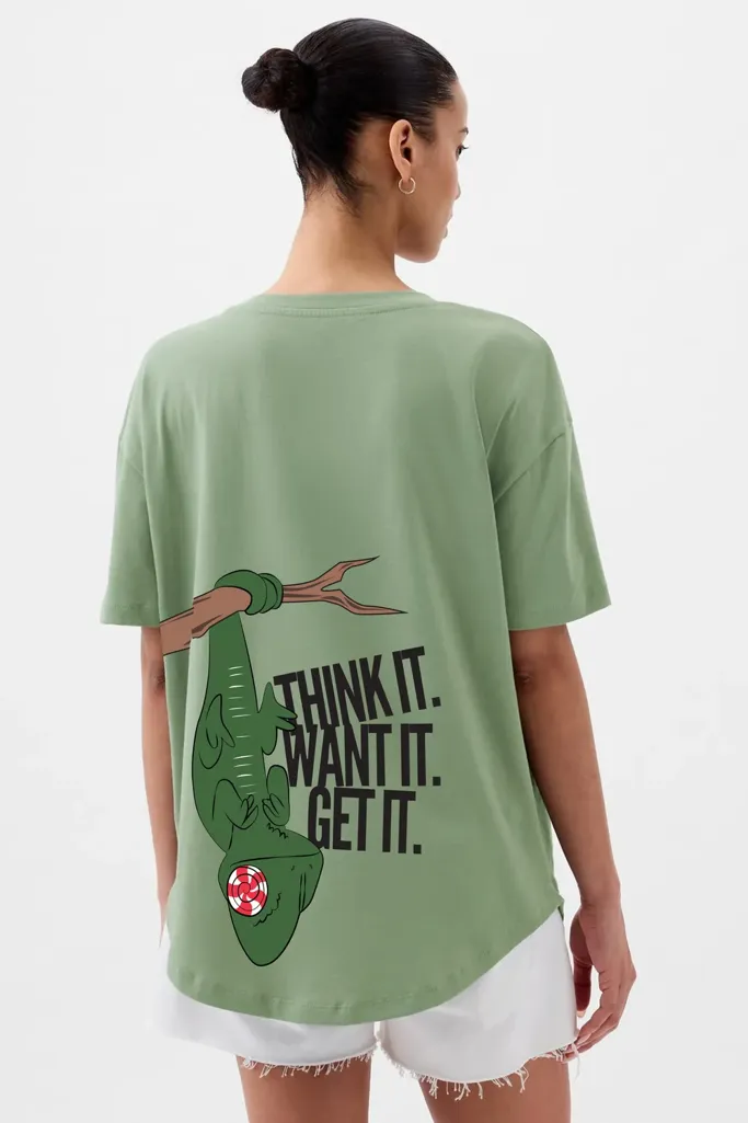 Sage Graphic Oversized Crew Neck Tshirt - Image 1