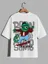 White Graphic Oversized Crew Neck Tshirt