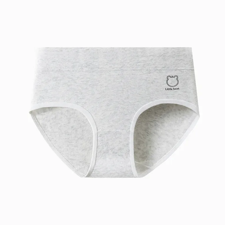 Grey Solid Midrise Briefs - Image 1