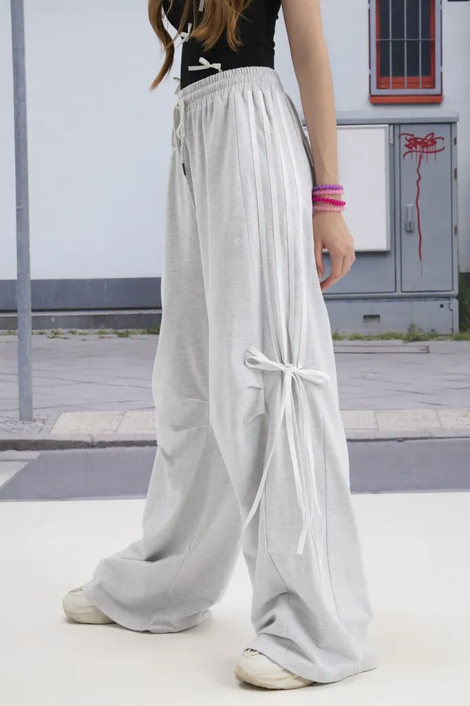 Lightgrey Highrise Trackpants - Image 1