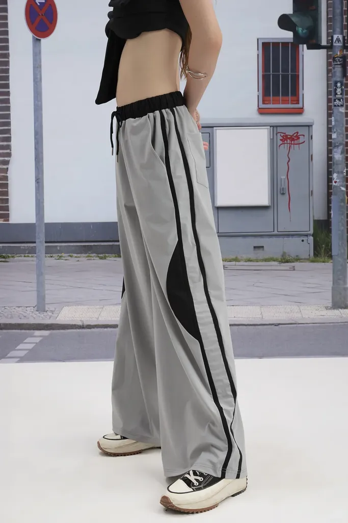 Lightgrey Highrise Trackpants - Image 1