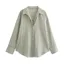 Green Striped Regular Shirt
