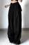 Black Solid High Rise Pleated Trousers