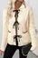 Cream Tieup Detail Polo Neck Sweater