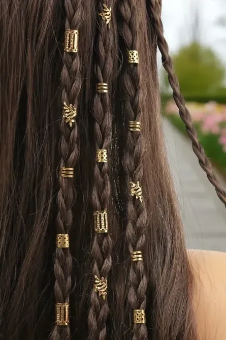 Imitation Golden Elegance Braid Hair Clips NEWME
