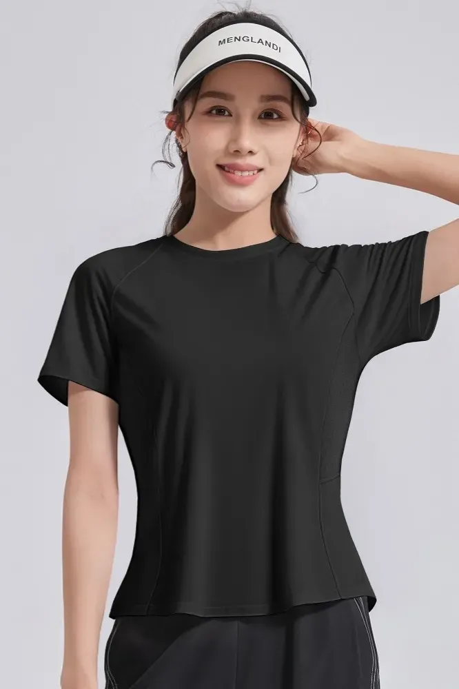 Black Solid Crew Neck Tshirt - Image 1