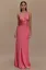 Pink Halter Neck Lace Maxi Dress