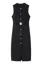 Black Round Neck Buttoned Maxi Dress