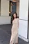 Cream Shimmer Maxi Dress