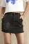 Black Mid Rise Fitted Denim Skirt