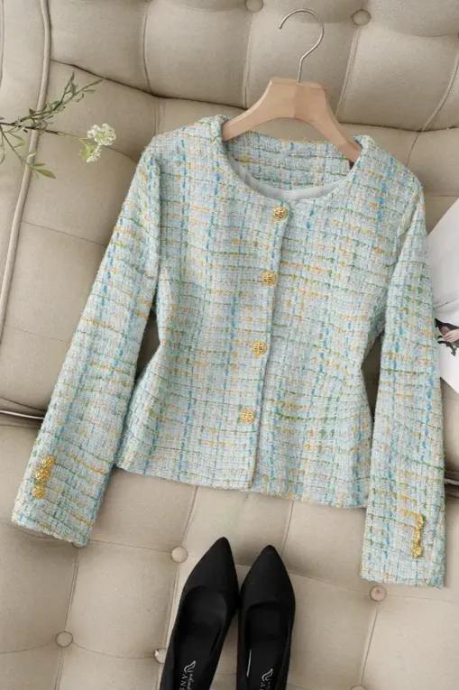 【ALUDE SELECT】blue check tweed jacket ALUDE SELECT】blue check tweed jacket | 【ALUDE】韓国メンズ