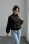 Black High Neck Windcheater Jacket