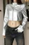 Silver PU Crop Jacket