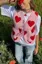 Pink Heart Print Tieup Vest