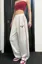 White Loose Fit Drawstring Pants