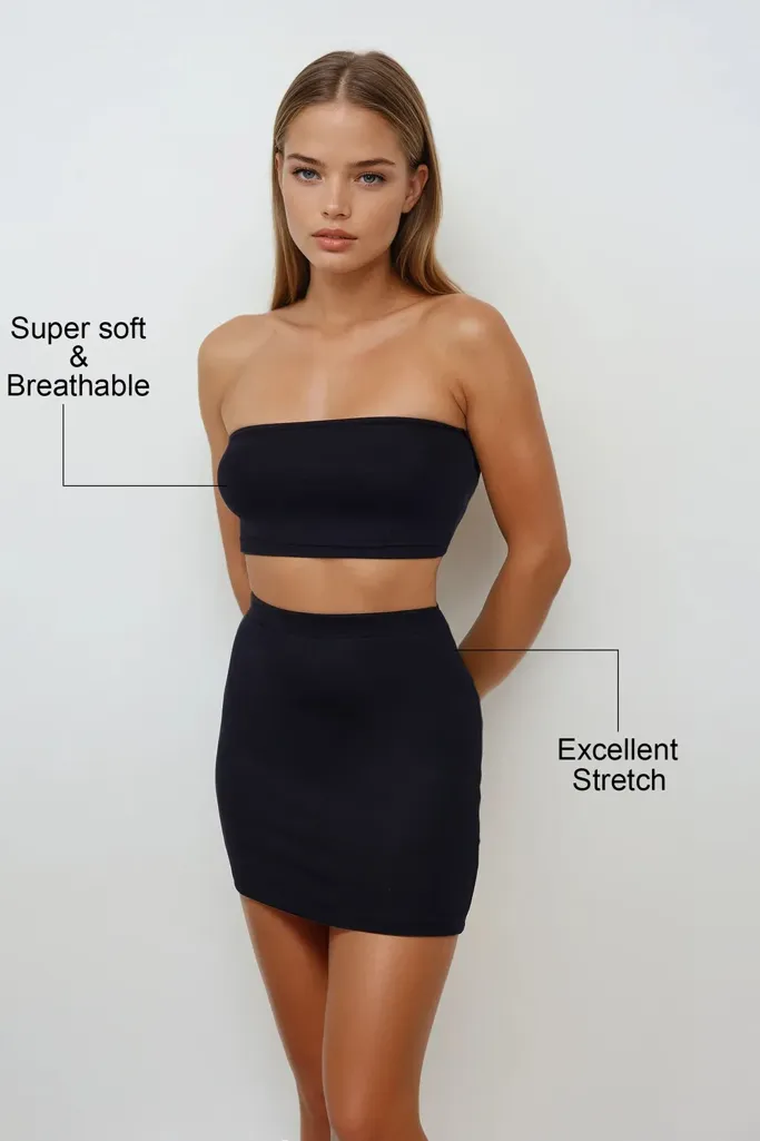 Black Solid Under Skirt - Image 1