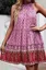 Pink Floral Halter Neck Midi Dress