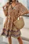 Yellow Floral V-Neck Midi Dress