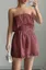 Mauve Tube Neck Ruffled Playsuit