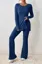 Blue Solid Round Neck Co-Ord Set