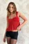 Red Sweetheart Ruffled Crop Top