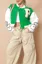 Green Crop Varsity Jacket