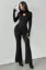 Black Solid Cut-Out Jumpsuit