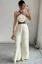 Off White Cut Out Halter Neck Jumpsuit
