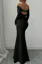 Black Off-Shoulder Mermaid Maxi Dress