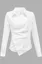 White Solid Fitted Wrap Shirt