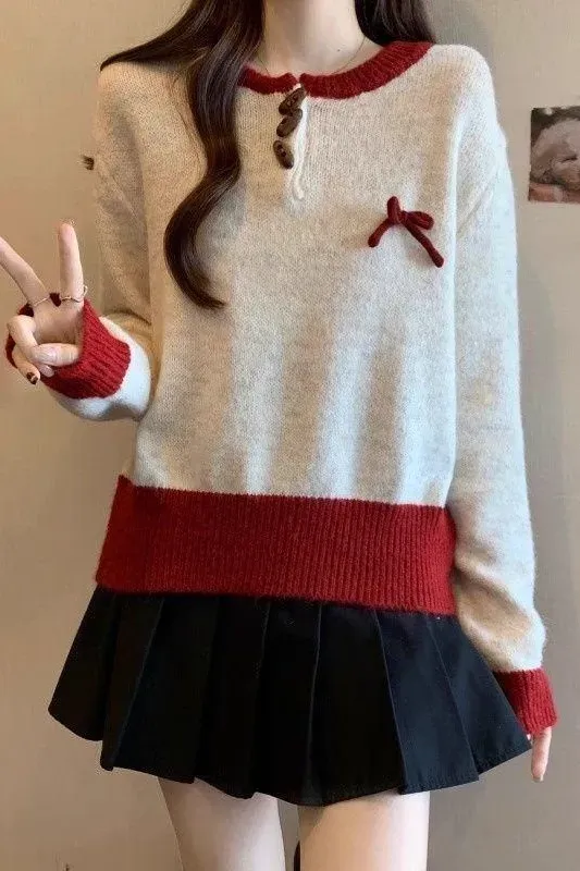 Red Crew Neck Sweater