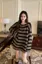 Black Striped Oversized Sweater