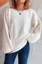 White Solid Round Neck Sweater