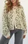 Green Animal Print Tie-Up Cardigan