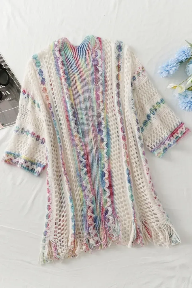 Off White Crochet Cardigan - Image 1