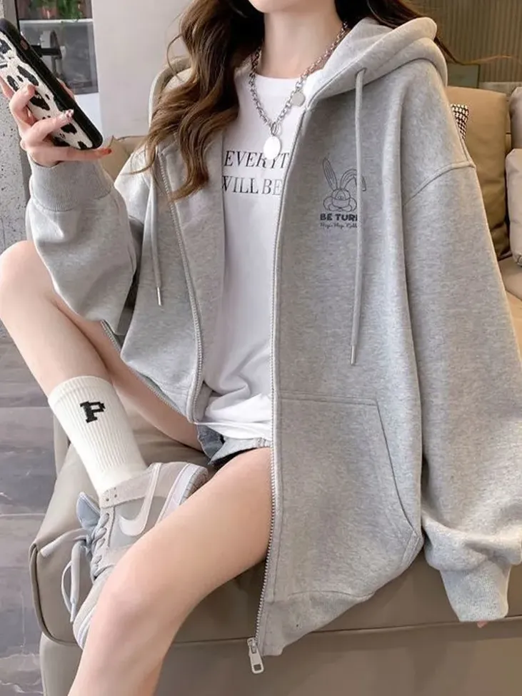 Grey Oversized Hood Neck Jacket - Image 1