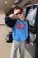 Blue Typography Crew Neck Sweatshirt