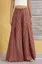 Red Ethnic Print Flared Trousers
