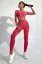 Red Solid Fitted Crop Co-Ord Set