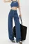 Dark Blue Mid Rise Straight Fit Jeans