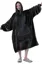 Black Oversized Hooded Lounge Dress