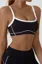 Black Scoop Neck Sports Bra
