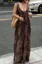Brown Leopard Print Maxi Slip Dress