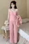 Light Pink Solid Round Neck Co-Ord Set