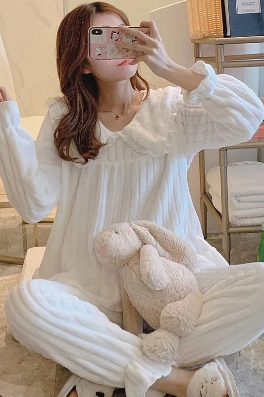 White Peter Pan Collar Co-Ord Set