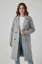 Grey Solid Lapel Collar Coat