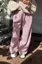 Pink Striped Mid Rise Pants