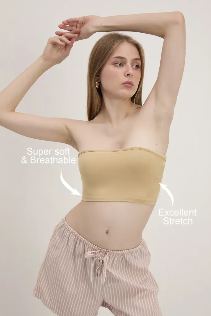 Nude Solid Tube Top - Image 1